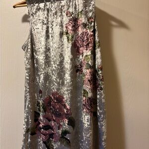 Acting Pro Silver Crushed Velvet Top